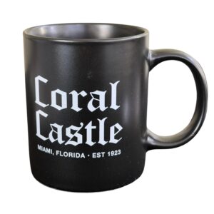 Coral Castle Matte Black Coffee Mug